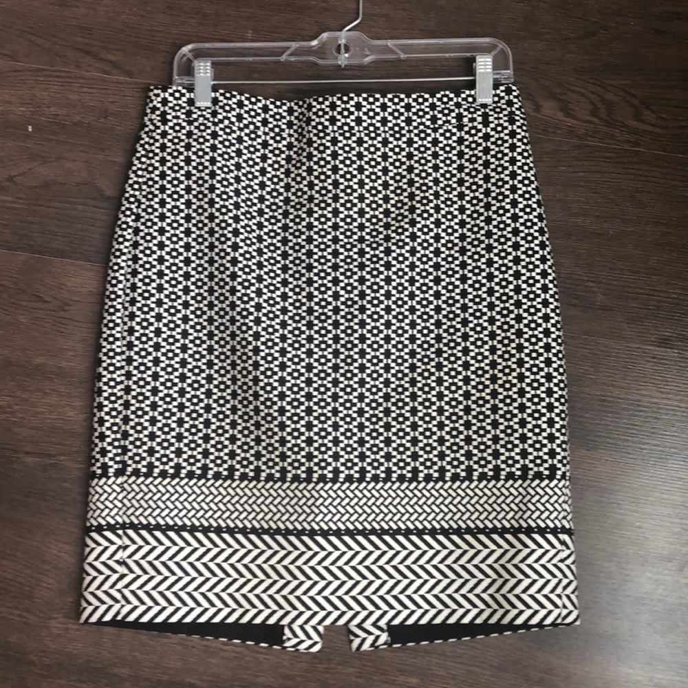 Printed JCrew pencil skirt